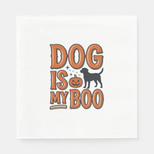 Vintage Dog Is My Boo Halloween Shirt Design_1 Napkin