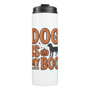 Vintage Dog Is My Boo Halloween Shirt Design_1 Thermal Tumbler