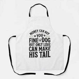 Vintage Dog Love Quote Typography Design_1 Apron