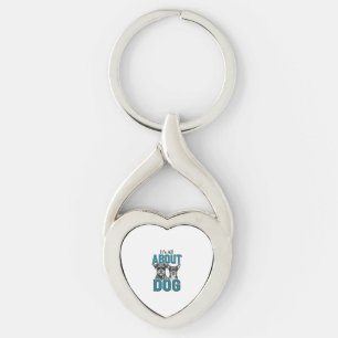 Vintage Dog Lover Quote Vector Design_1 Key Ring