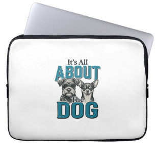 Vintage Dog Lover Quote Vector Design_1 Laptop Sleeve