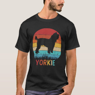 Vintage Dog Lover Silhouette Yorkie T-Shirt