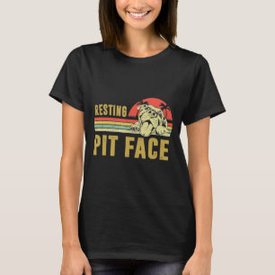 Vintage Dog Pitbull Resting Pit Face Pitbull T-Shirt