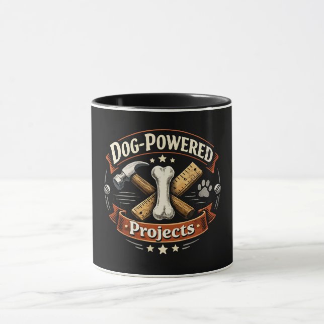 Vintage Dog-Powered Projects DIY Woodworking  Mug (Center)