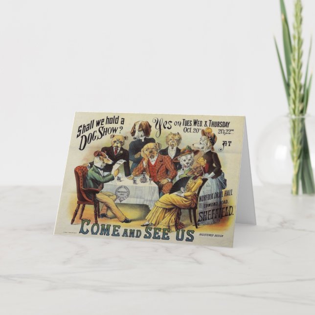 Vintage Dog Show Announcement, Card (Front)