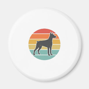 Vintage Dog Sunset Silhouette Vector Design_1 Magnet