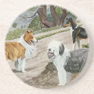 Vintage Dog Trio Coaster