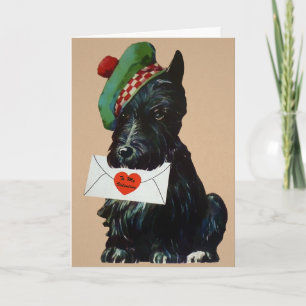 Vintage Dog Valentine's Day Card