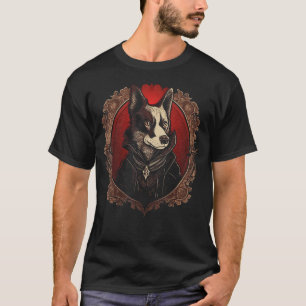 Vintage Dog Vampire Portrait Man Friendship 1 T-Shirt
