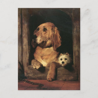 Vintage Dogs Best Friends Postcard