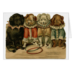 Vintage - Dogs in Clown Suits,