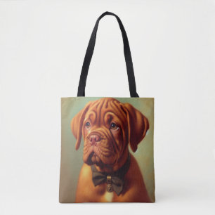 Vintage Dogue de Bordeaux Painting Tote Bag