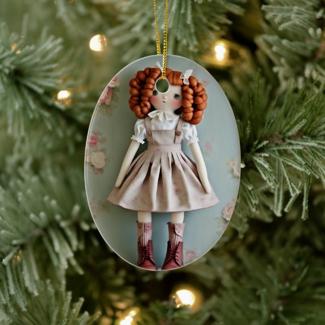 Vintage Doll Collection Redhead Clarissa Ceramic Ornament (Tree)