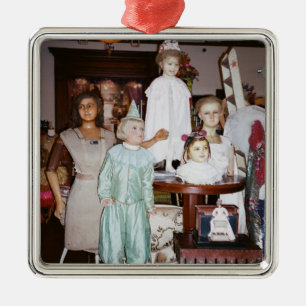 Vintage Dolls Antique Metal Ornament