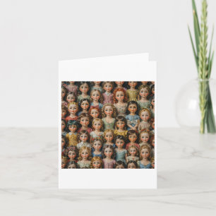 Vintage Dolls Sticker Card
