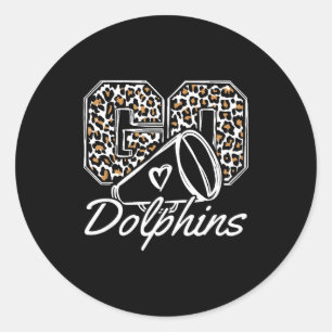 Vintage Dolphins Back To School Srit  Classic Round Sticker