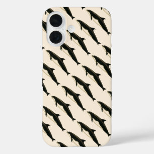 Vintage Dolphins Delphinus Tursio, Marine Mammals iPhone 16 Case
