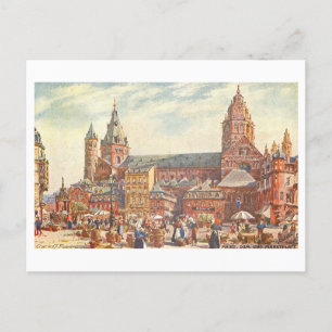 Vintage Dom/Cathedral Mainz Germany Postcard