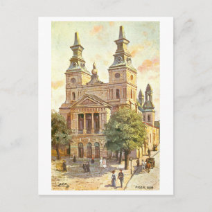 Vintage Dom, Posen, Poland Postcard