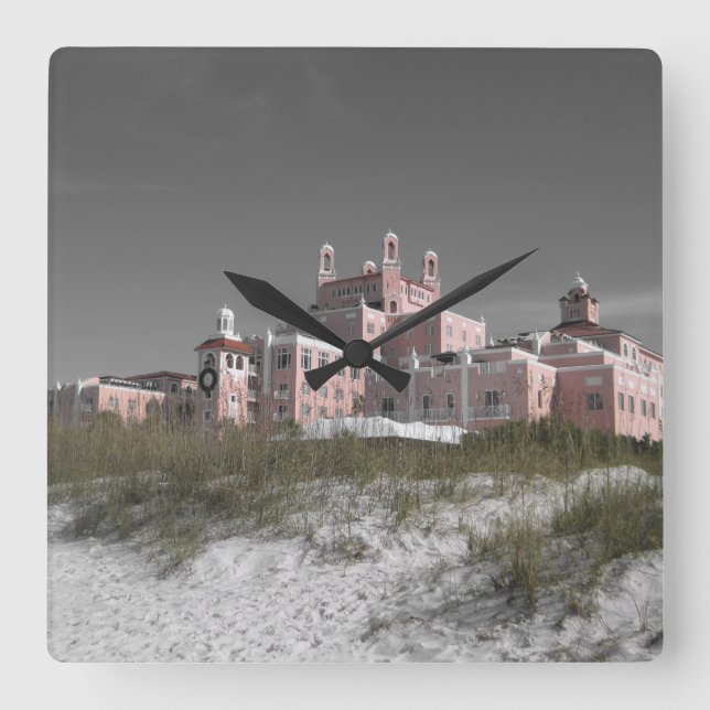 Vintage Don CeSar Square Wall Clock (Front)