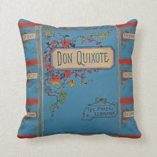 Vintage Don Quixote Book Cover Cushion