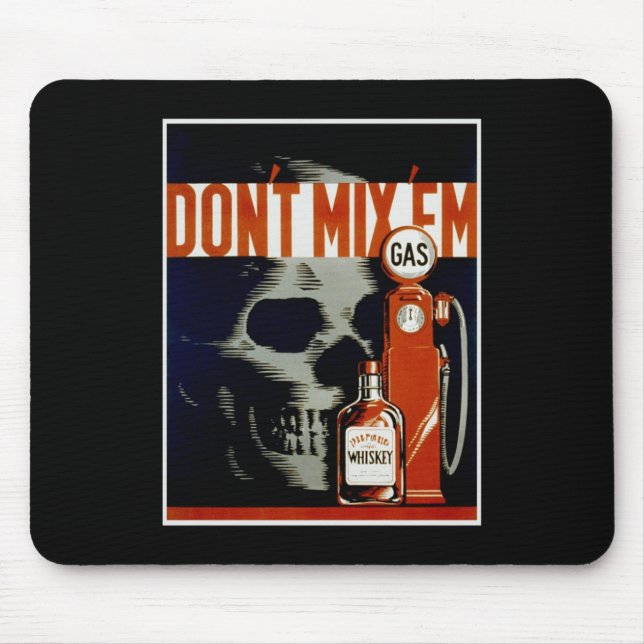 Vintage “Don’t Mix ‘Em” mousepad (Front)