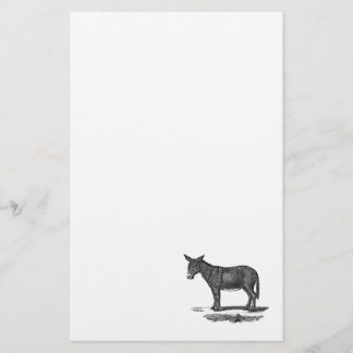 Vintage Donkey Illustration - 1800's Donkeys Stationery