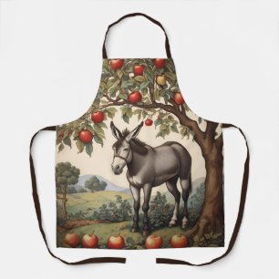 Vintage Donkey Under An Apple Tree Apron