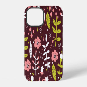 Vintage Doodle Floral Seamless Pattern iPhone 12 Case