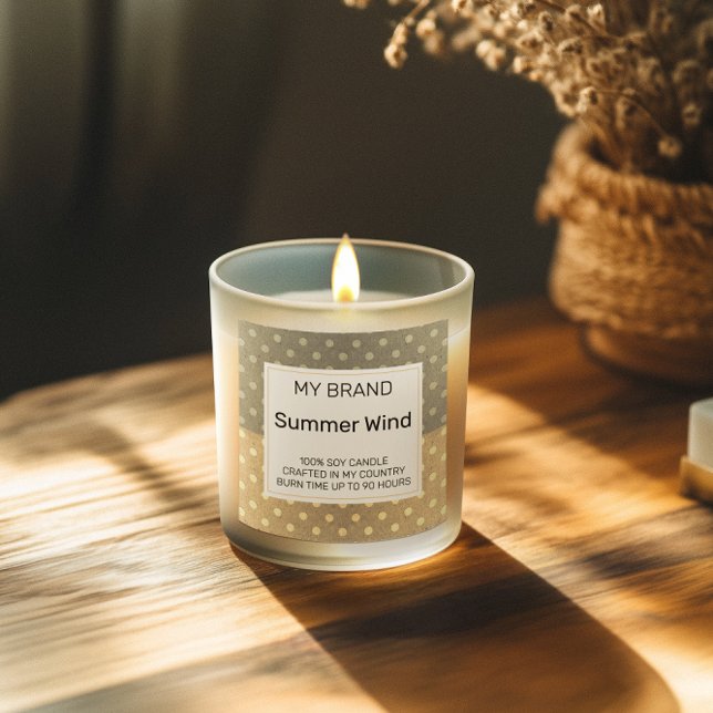 Vintage Dots Candle Product Label (Creator Uploaded)