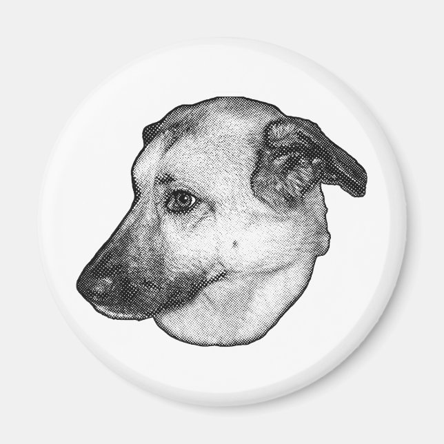 Vintage Dots, Dog Magnet (Front)