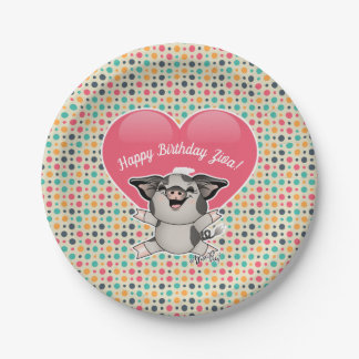 Vintage Dots Paper Plate