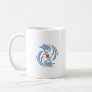 vintage double-phoenix coffee mug