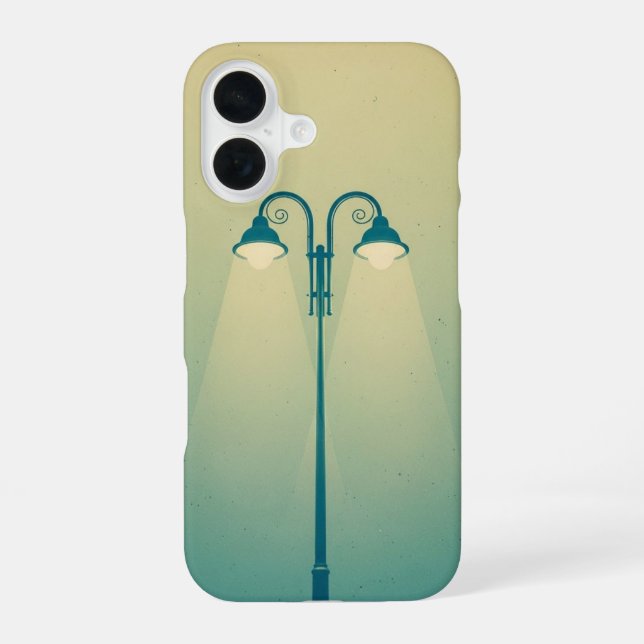 Vintage Double Street Lamp iPhone 16 Case (Back)