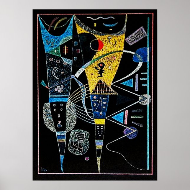 Vintage Double Tension Art by Kandinsky Poster (Front)