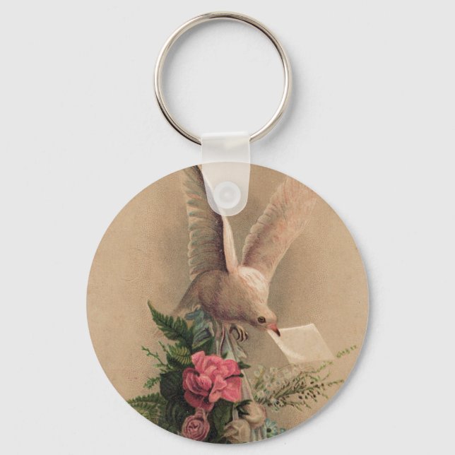 Vintage Dove Key Ring (Front)