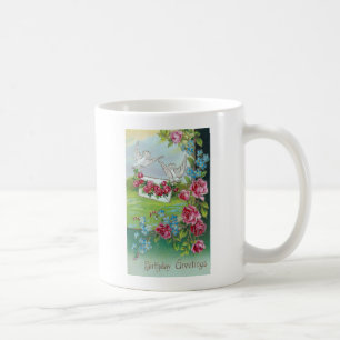 Vintage Doves Birthday Greetings Coffee Mug