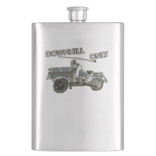 Vintage Downhill Motorcycle Hip Flask