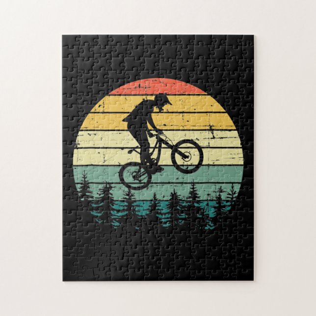 Vintage Downhill MTB Mountain Bike Jigsaw Puzzle (Vertical)