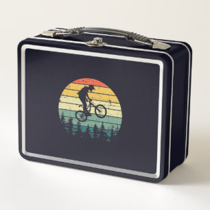 Vintage Downhill MTB Mountain Bike Metal Lunch Box