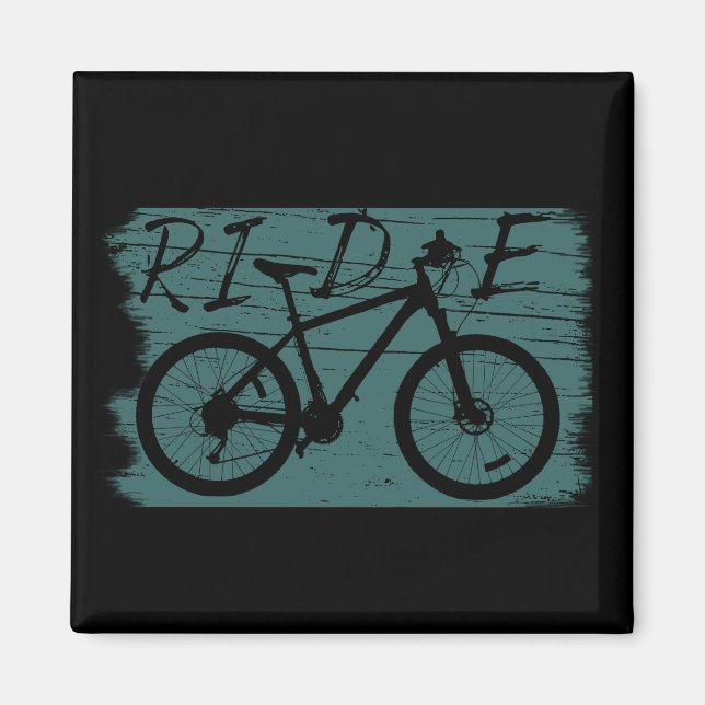 Vintage Downhill MTB - Ride Mountain Bike Magnet (Front)