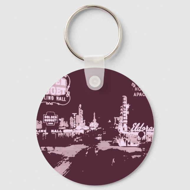 Vintage Downtown Las Vegas Key Ring (Front)