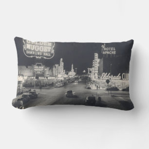 Vintage Downtown Las Vegas Lumbar Cushion