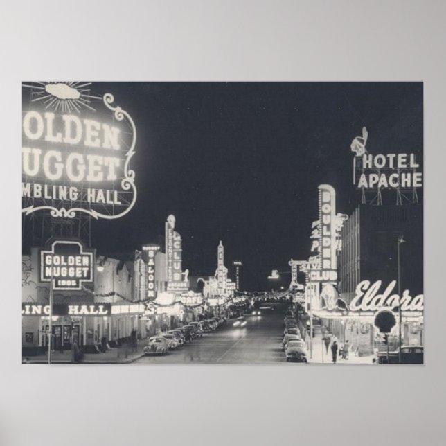 Vintage Downtown Las Vegas Poster (Front)