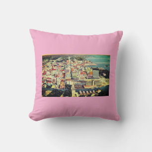 Vintage Downtown Miami (MIA) Retro 1960s Cushion