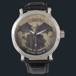 Vintage Dracula Victorian Vampire Kiss Gothic Watch<br><div class="desc">Victorian Gothic Vampire eWatch | Gothic Horror Timepiece. Unveil Gothic elegance with the Victorian Dracula eWatch. This timepiece features a captivating Victorian studio photograph of Dracula and bats, inspired by Bram Stoker's iconic work. Perfect for Gothic horror enthusiasts and macabre lovers. For a unique touch, reach out to me for...</div>