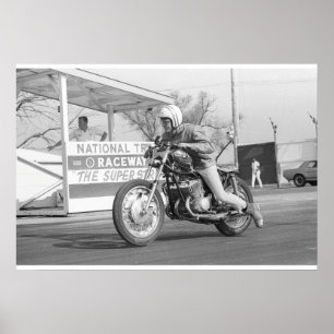 Vintage Drag - BMW Drag Bike Poster