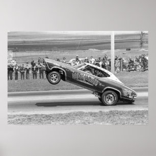 Vintage Drag - Moonshot Chevelle Wheelstander Poster
