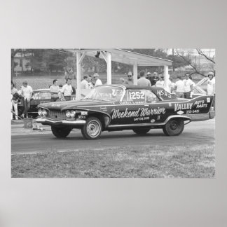 Vintage Drag Racing - 1960 Plymouth Fury Poster