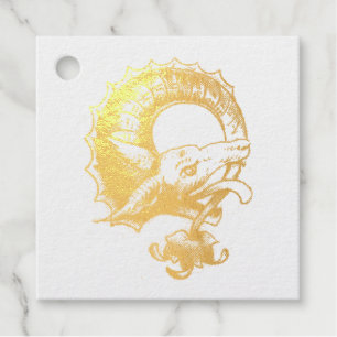 Vintage Dragon Favour Tags